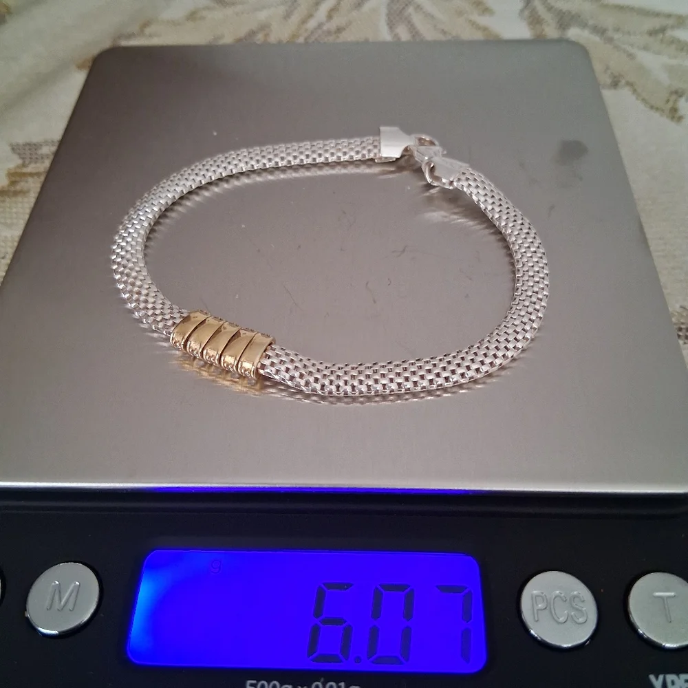 STERLING SILVER BELLA LUCE (R) BRACELET 7.5" - Picture 5 of 5